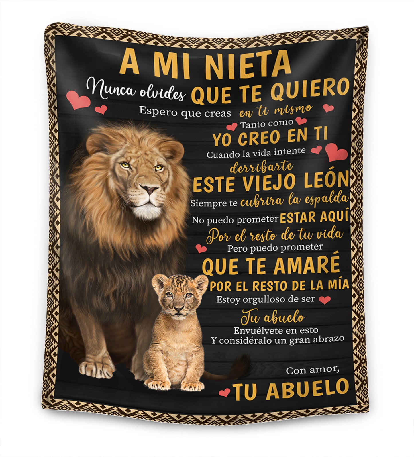 Siempre te cuidaré la espalda – De parte del abuelo para mi nieta/nieto – Manta Premium™