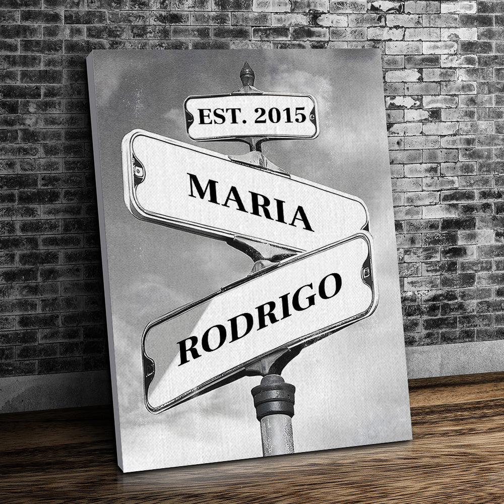 Donde Nuestros Caminos Se Encuentran - Regalo Para Parejas - Arte De Pared Personalizada