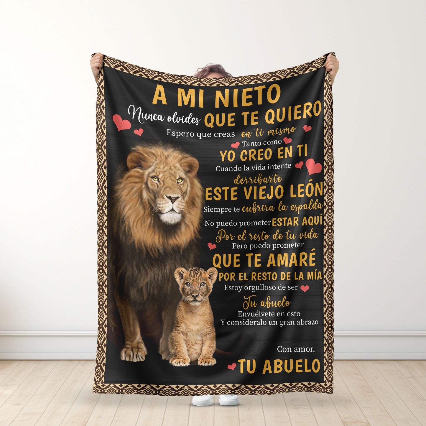 Siempre te cuidaré la espalda – De parte del abuelo para mi nieta/nieto – Manta Premium™