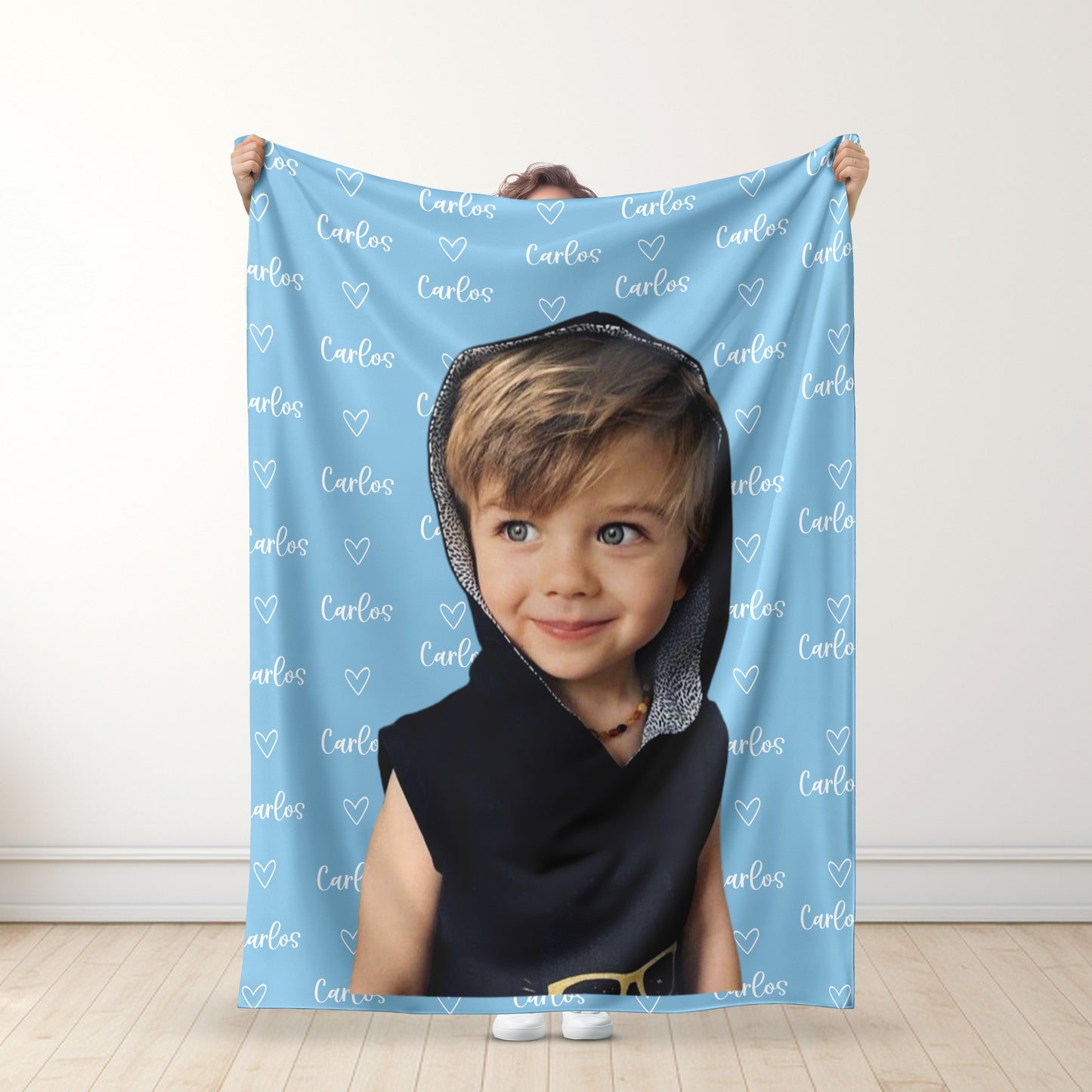 Manta Personalizada con Nombre y Foto - Regalo para la Familia - Manta Personalizada