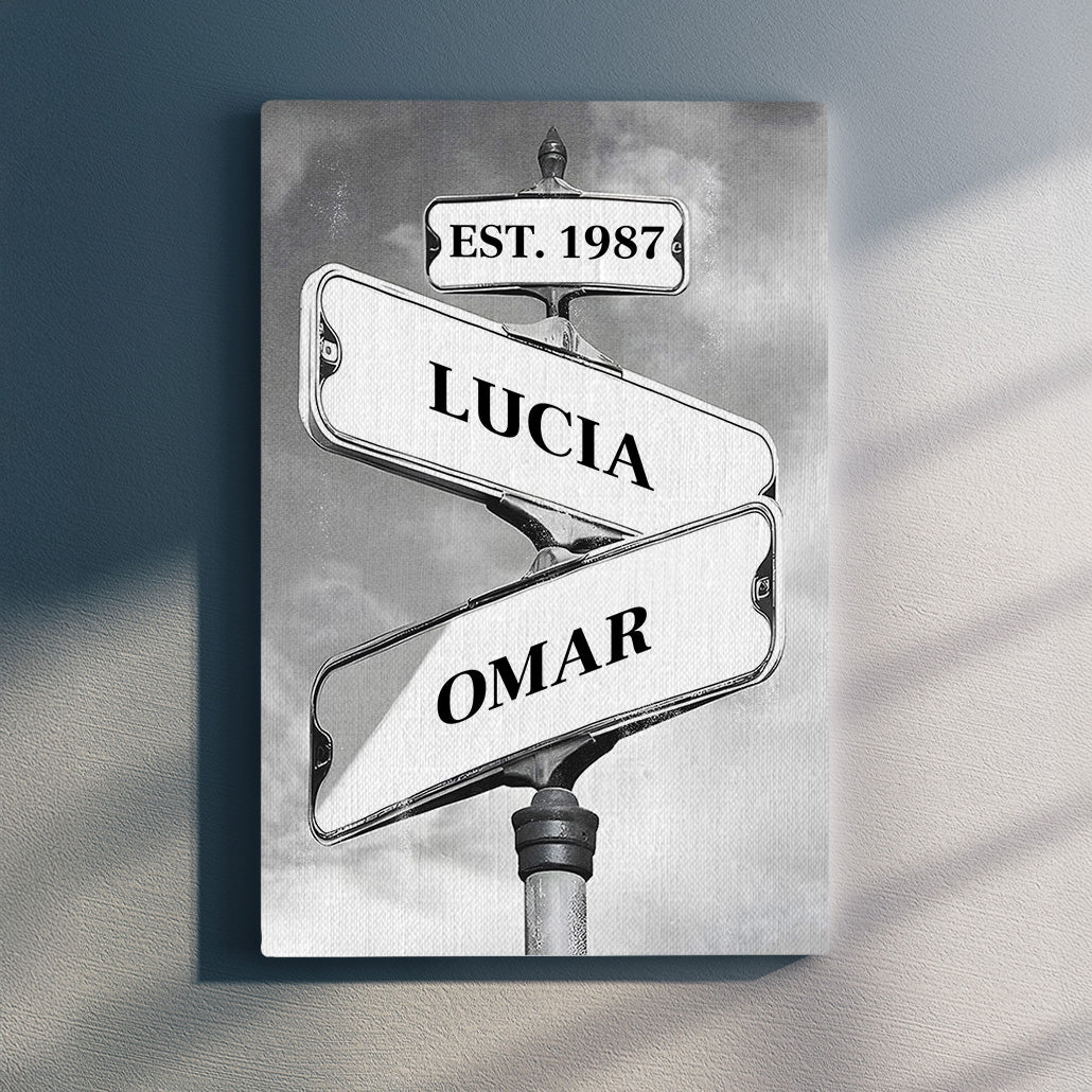 Donde Nuestros Caminos Se Encuentran - Regalo Para Parejas - Arte De Pared Personalizada