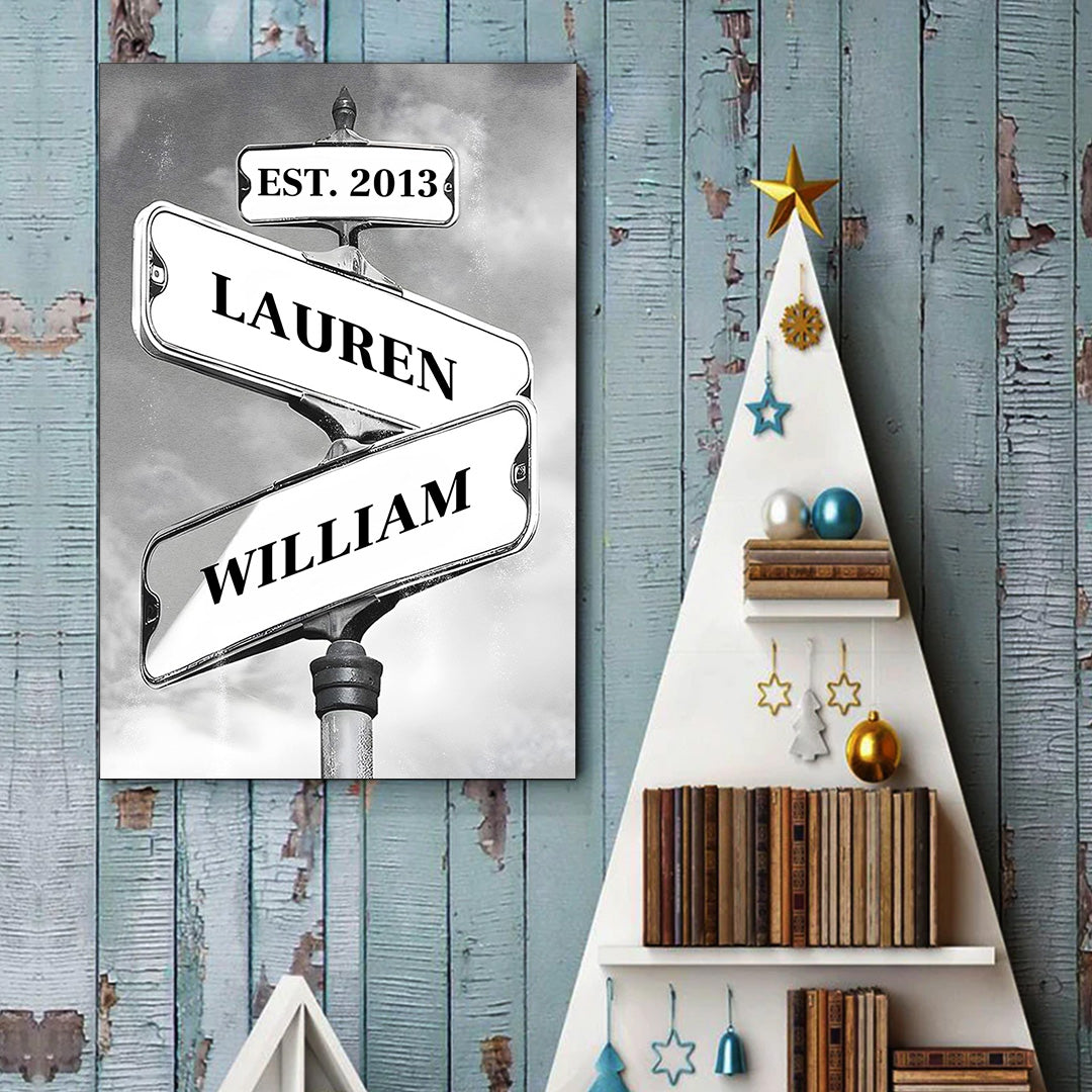 Donde Nuestros Caminos Se Encuentran - Regalo Para Parejas - Arte De Pared Personalizada