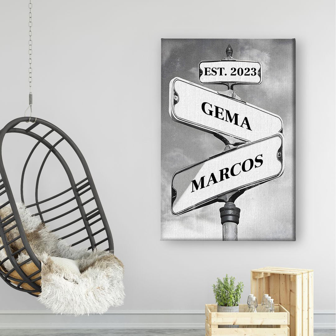 Donde Nuestros Caminos Se Encuentran - Regalo Para Parejas - Arte De Pared Personalizada