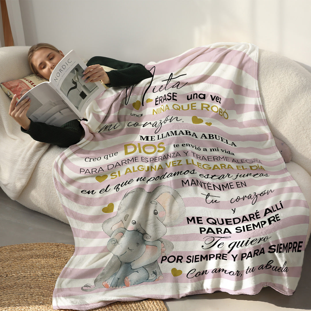 Te quiero para siempre - De parte de la abuela, para mi nieta/nieto - Manta Premium™