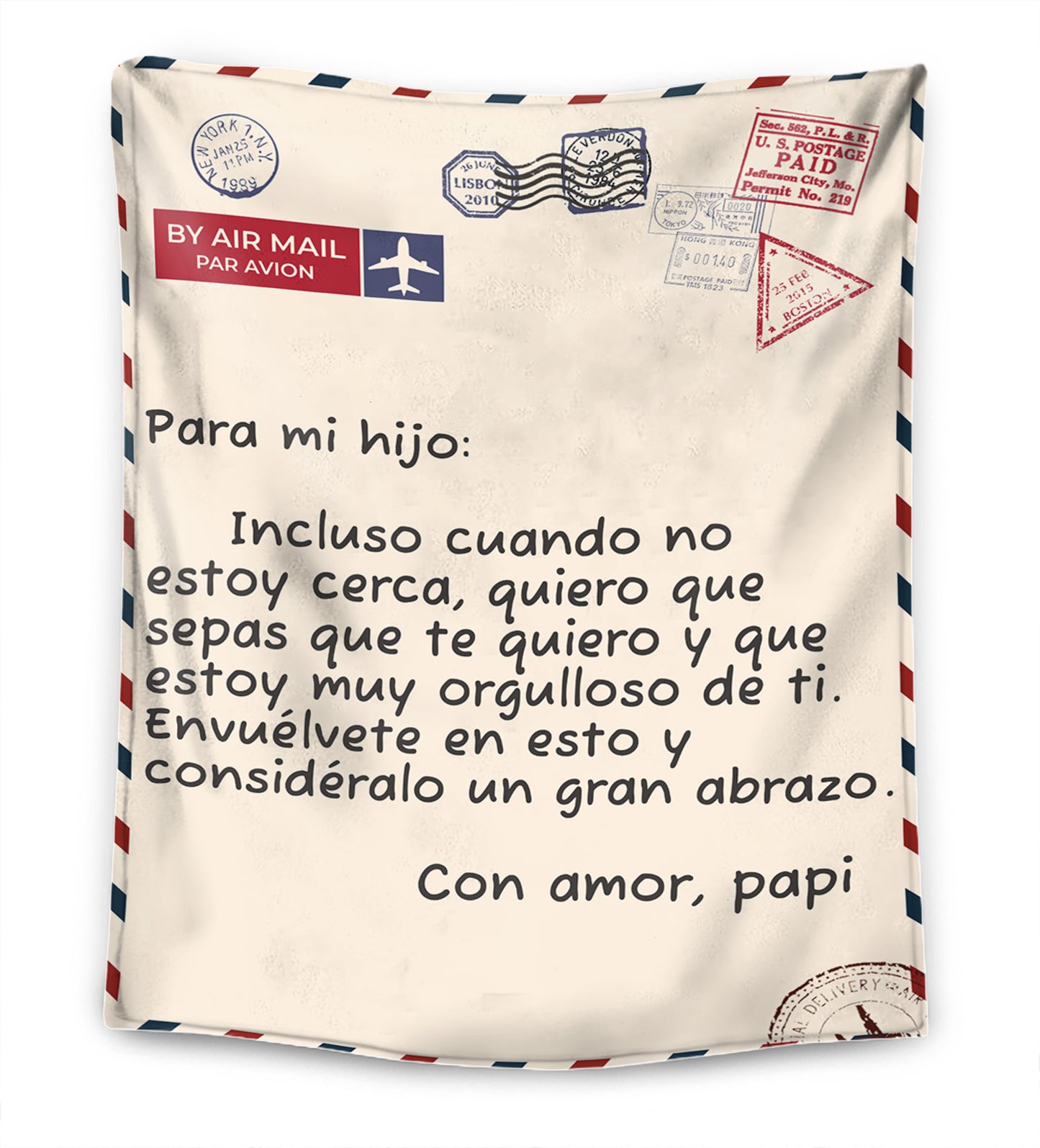 Padre – Para mi Hija / Para mi Hijo – Manta Premium™ Ver3