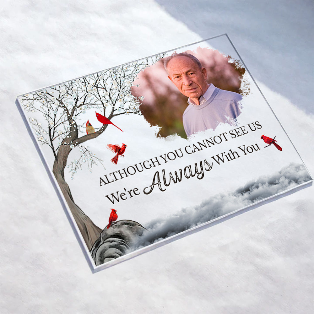 Estoy a tu lado siempre - Regalos conmemorativos para seres queridos - Placa de fotos personalizada en acrílico