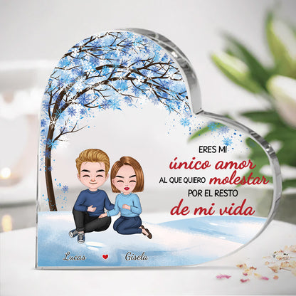 Juntos Desde - Regalo para Parejas - Placa Acrílica Personalizada en Forma de Corazón