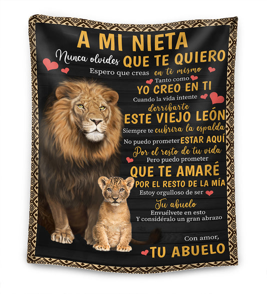 Siempre te cuidaré la espalda –  De parte del abuelo para mi nieta/nieto – Manta Premium™