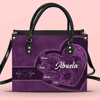 Generaciones de Amor – Bolso de Cuero Personalizado para la Abuela
