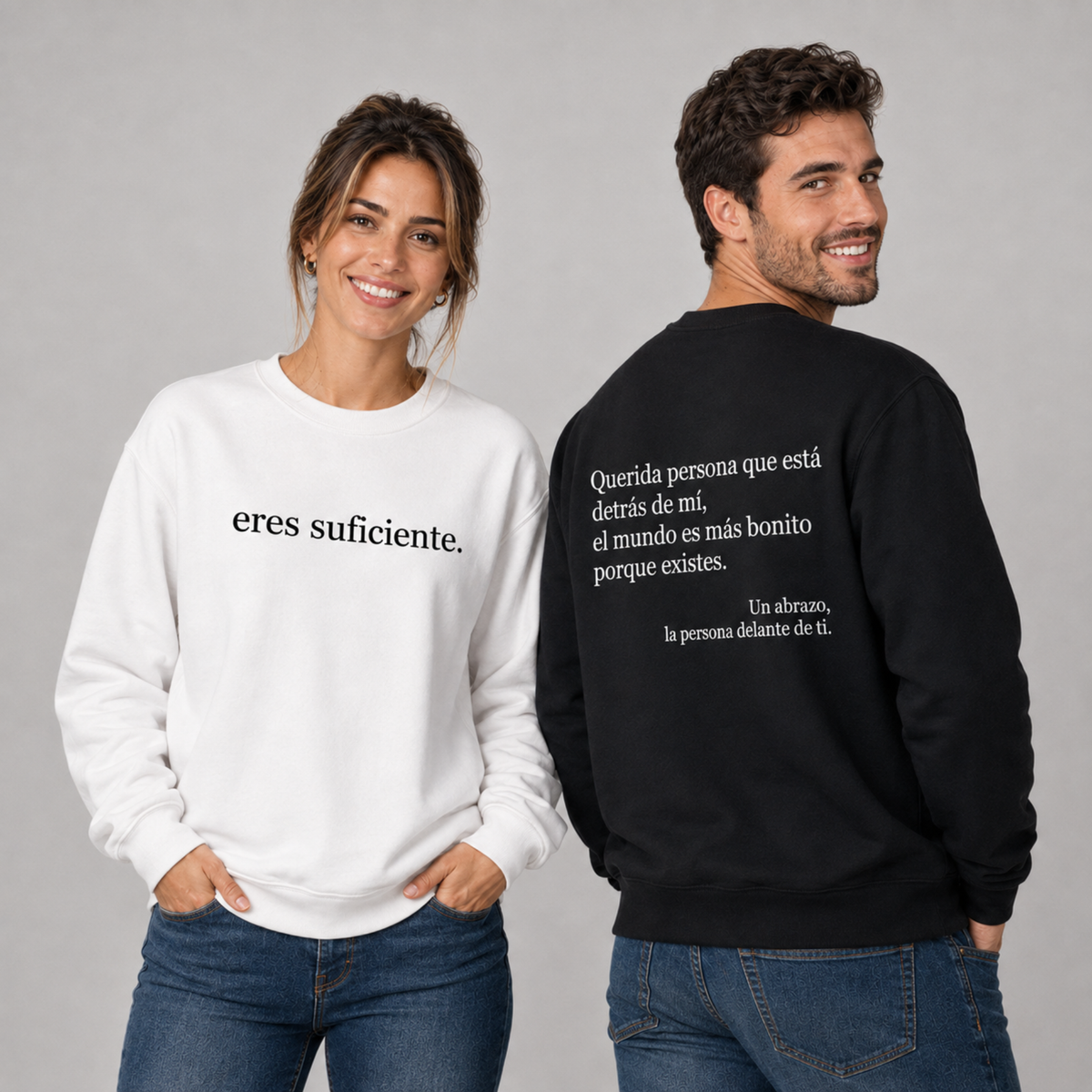 Sudadera sin capucha «Eres Suficiente»