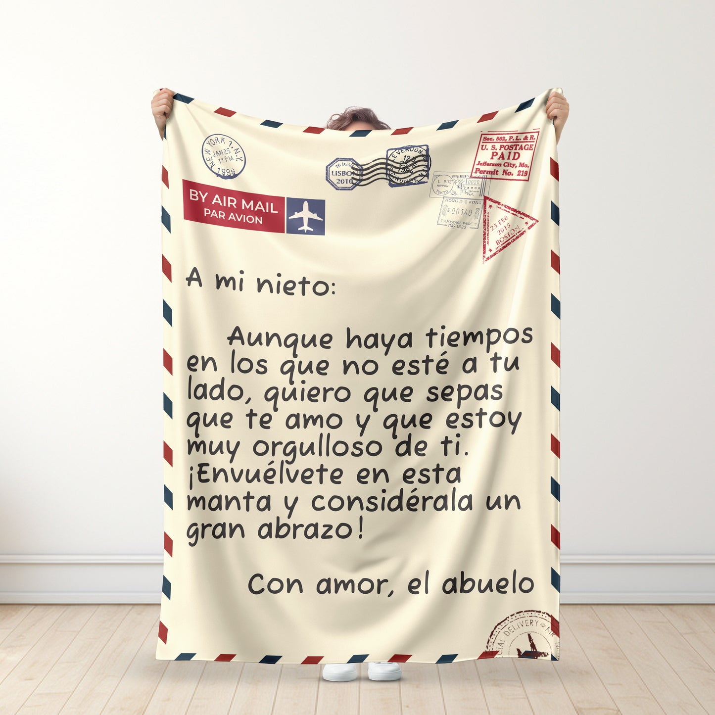 Abuelo - Para mi Nieta / Para mi Nieto – Manta Premium™ Ver.3