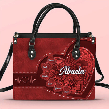 Generaciones de Amor – Bolso de Cuero Personalizado para la Abuela