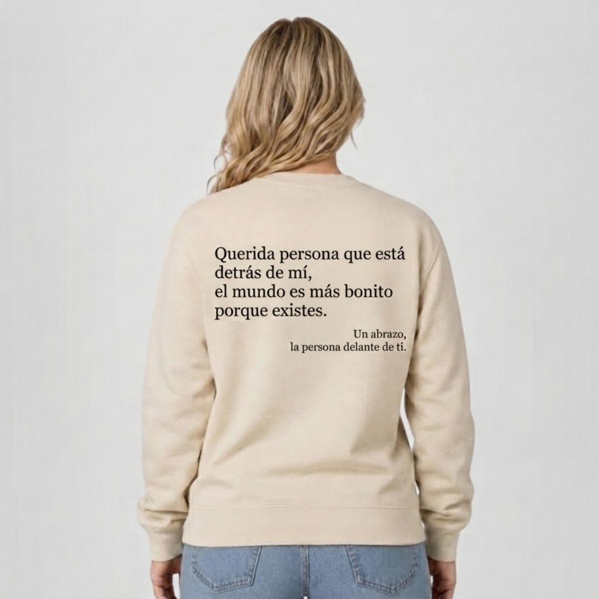 Sudadera sin capucha «Eres Suficiente»