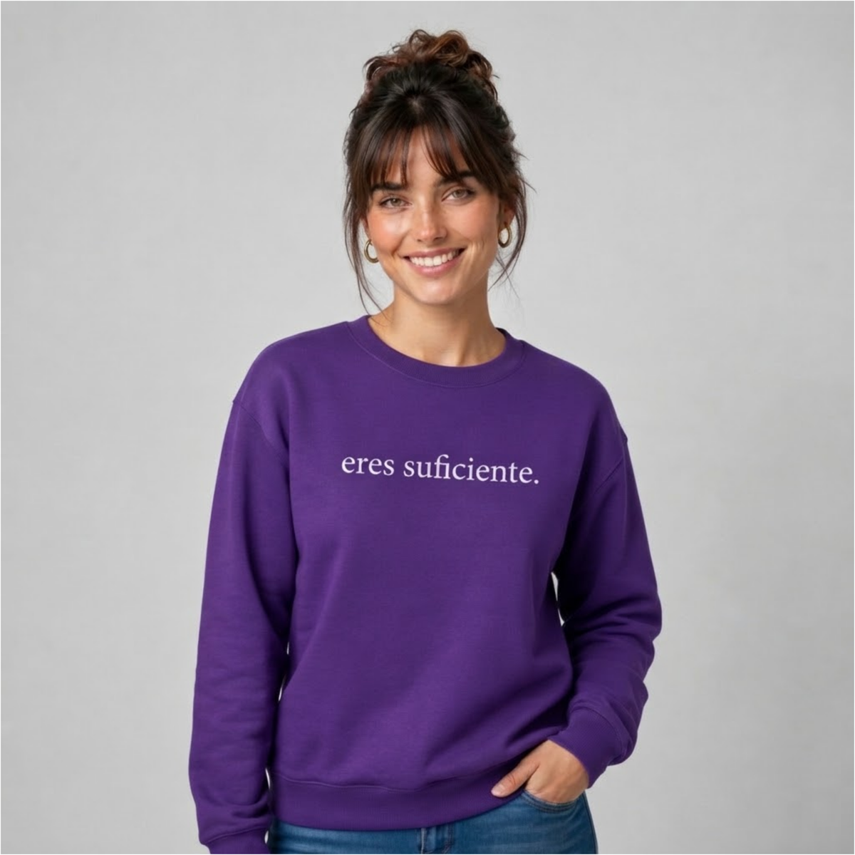 Sudadera sin capucha «Eres Suficiente»