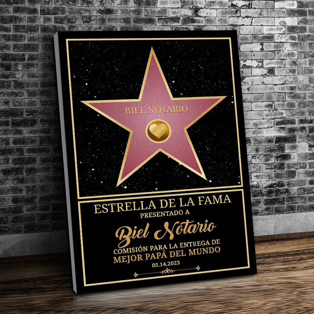 Premio Personalizado Estrella de la Fama para Arte De Pared™