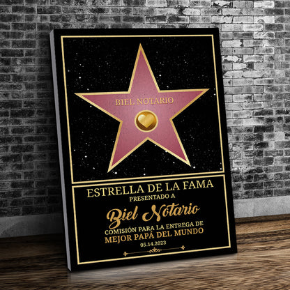 Premio Personalizado Estrella de la Fama para Arte De Pared™