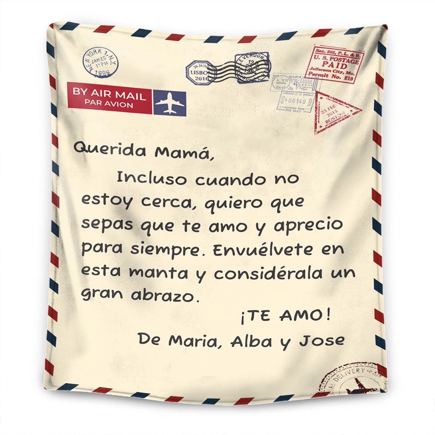 Para mi Mamá/Papá - Manta Premium Personalizada