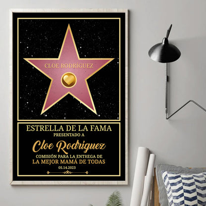 Premio Personalizado Estrella de la Fama para Arte De Pared™