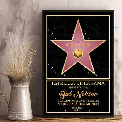 Premio Personalizado Estrella de la Fama para Arte De Pared™