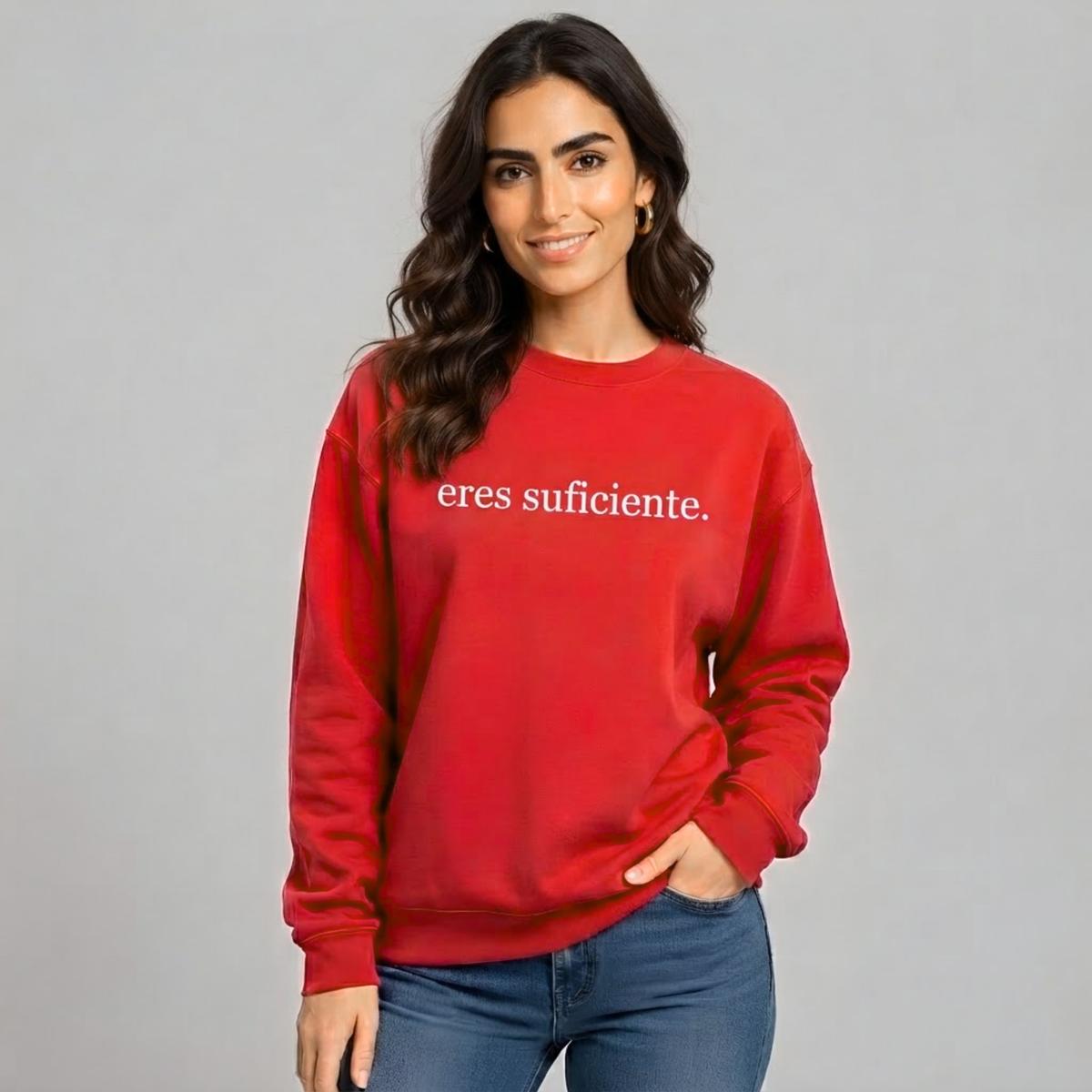 Sudadera sin capucha «Eres Suficiente»